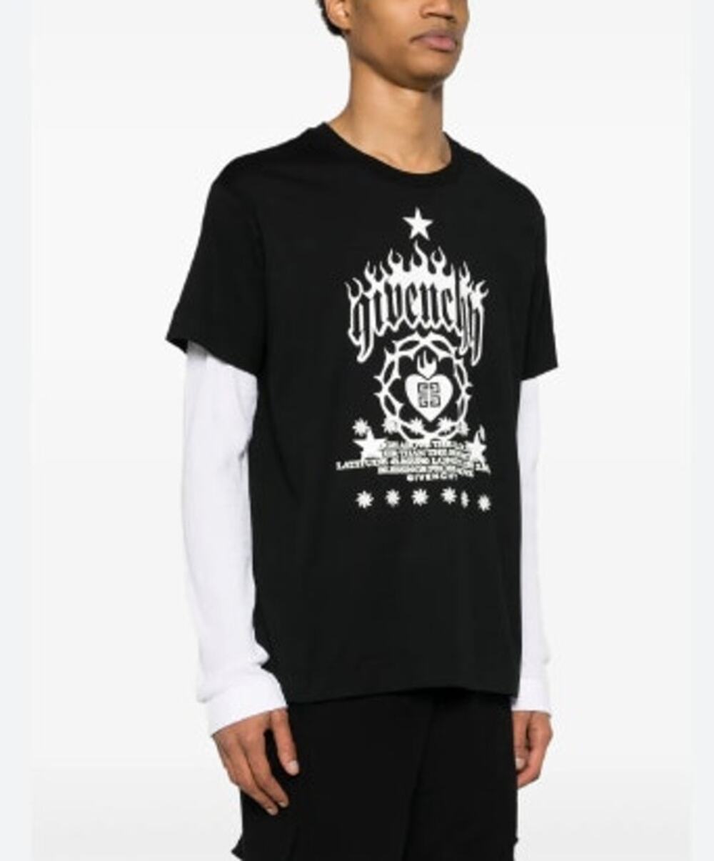 Givenchy Black Graphic Logo T-Shirt Size XXL